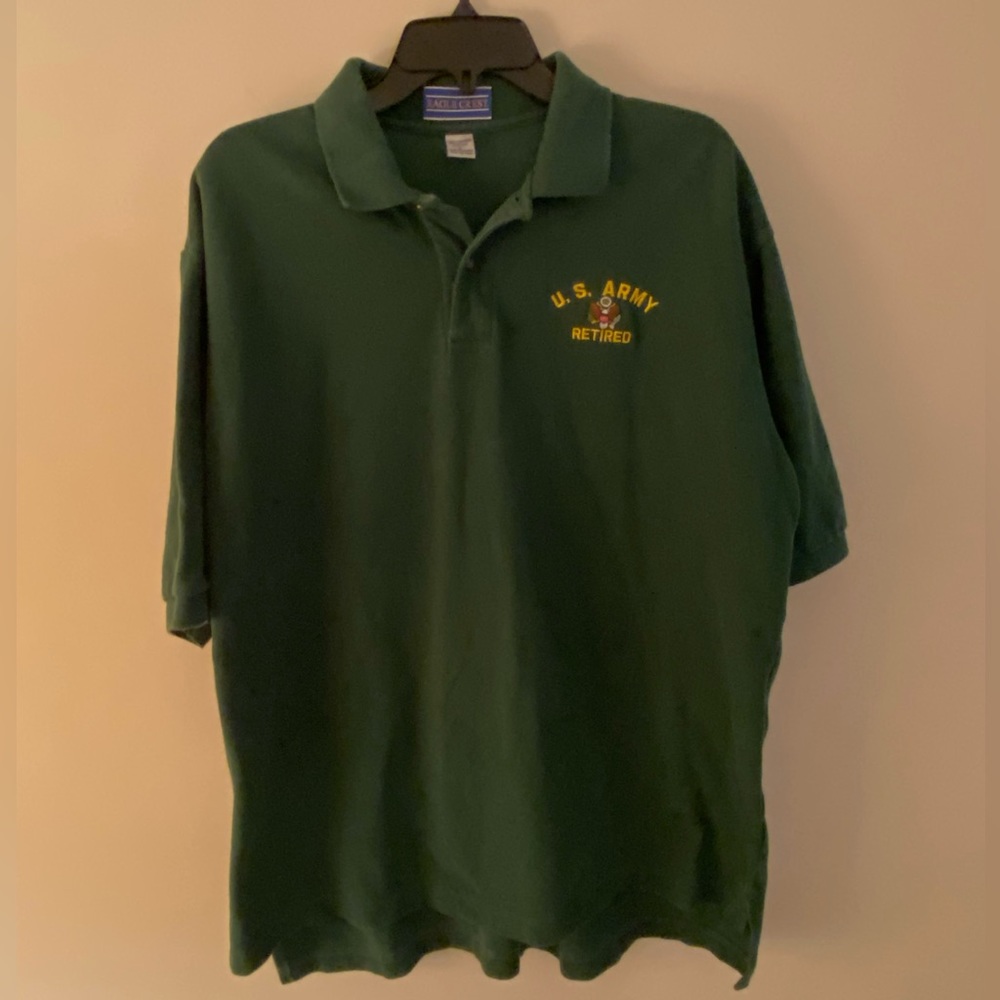 United States Army “Retired” Green Polo